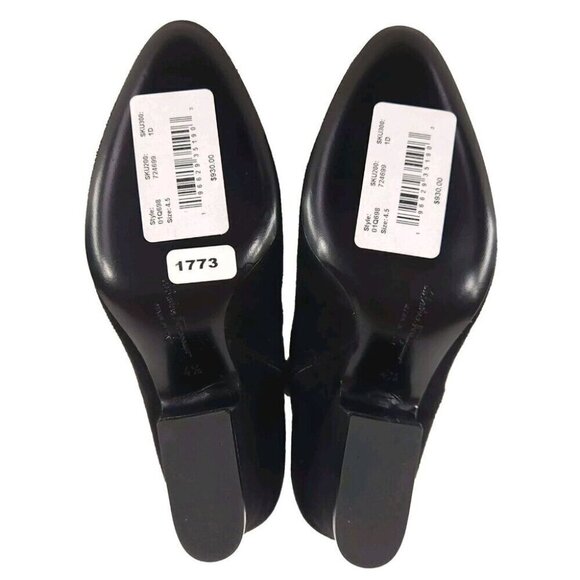 Salvatore Ferragamo Shirin Suede Ankle Boots US 4.5 34.5 Black New - Picture 6 of 14